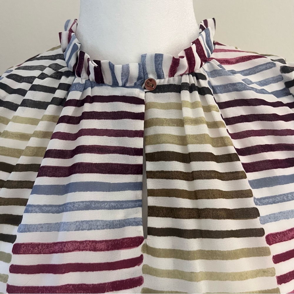 LOFT Ruffled High Neck Dress - Picture 2 of 5